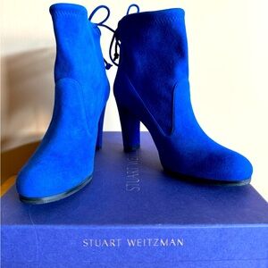 *SOLD* Stuart Weitzman Blue Suede Booties
